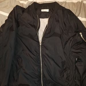 H&M black bomber jacket